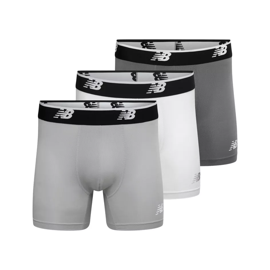 Mens Mesh 5 Inch Boxer Brief No Fly 3 Pack