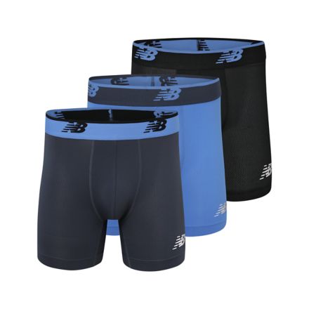 Mens Mesh 5 Inch Boxer Brief No Fly 3 Pack, SKY BLUE, LAU13015SK