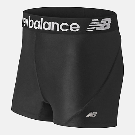 New Balance Womens Distance Short 3 Pack, LAU13104BK image number null