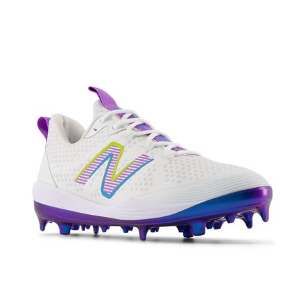 Gold and white sales new balance cleats