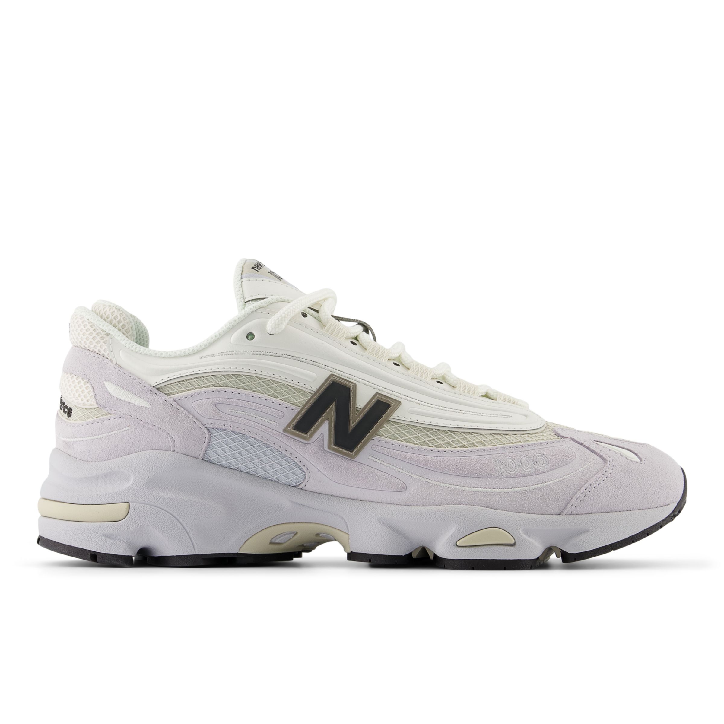 New Balance Unisex 1000 in Grey/Black Suede/Mesh, size 4