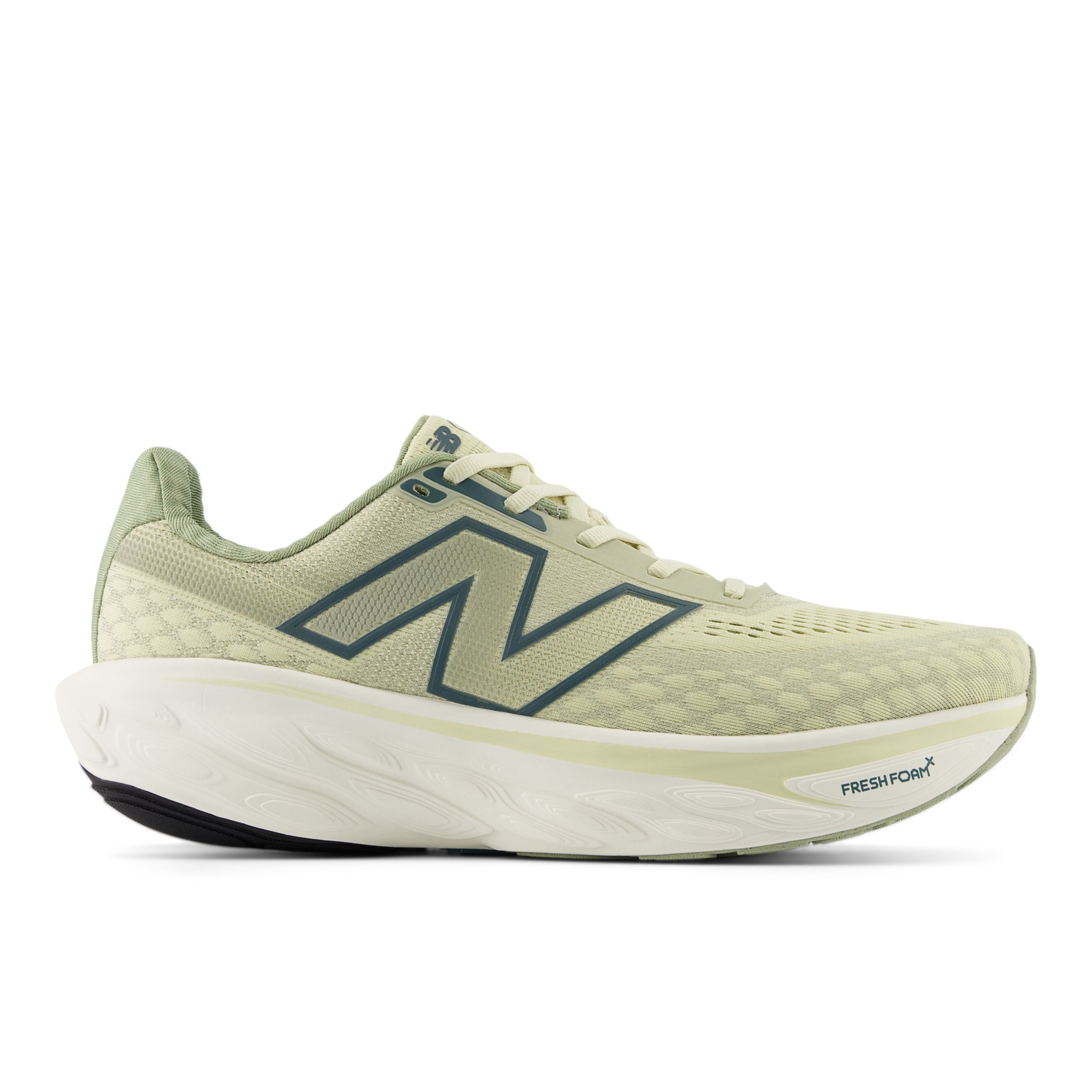 New Balance Men's Fresh Foam X 1080 v14 in Beige/Green Synthetic, size 12.5