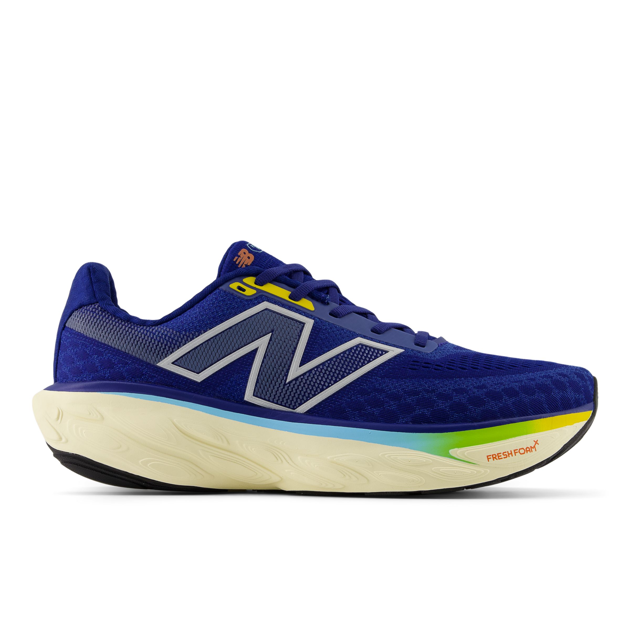 New Balance Men's Fresh Foam X 1080 v14 in Blue/Grey/Orange Synthetic, size 10.5