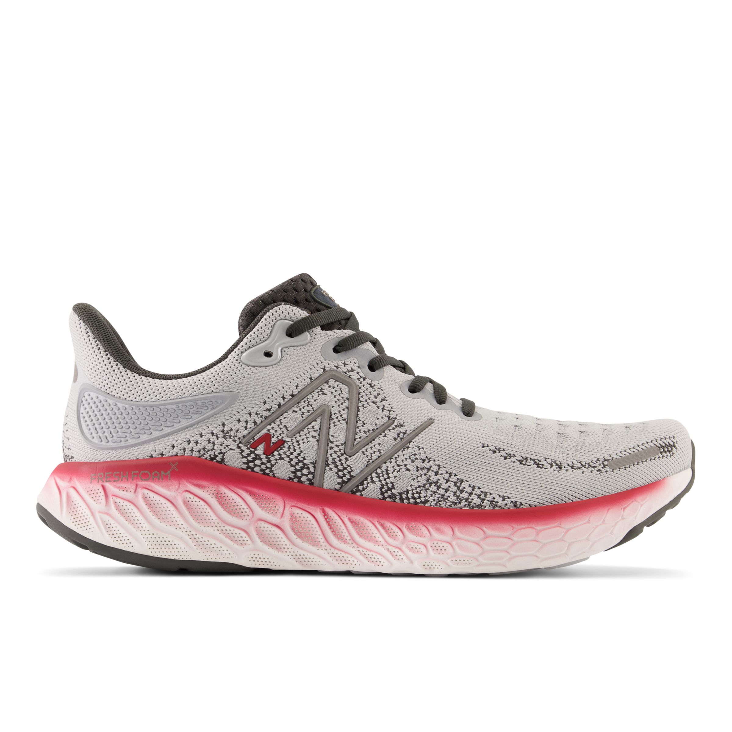 New Balance Herren Fresh Foam X 1080v12 in Grau/Rot, Synthetic - M1080W12