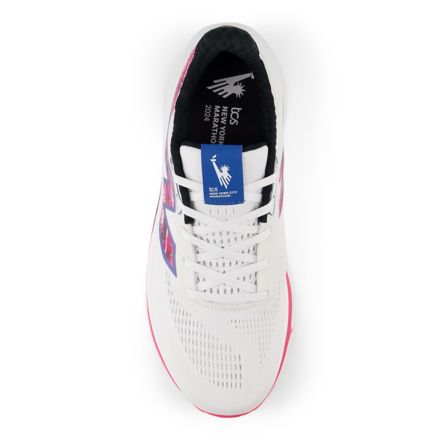 New Balance Men s TCS NYC Marathon Fresh Foam x 1080v14 Running Shoes White Pink Black Size 12