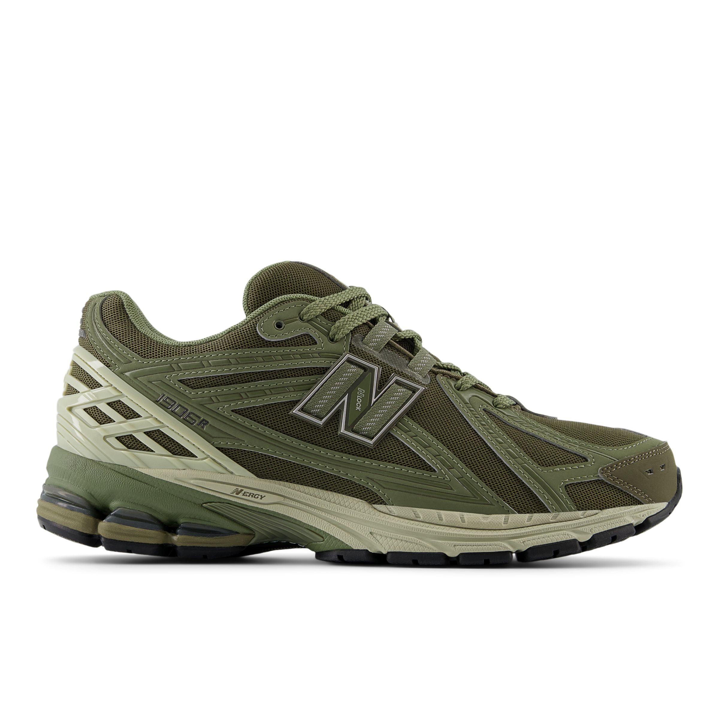 New Balance Men's 1906R in Green/Beige/Grey Synthetic, size 9.5