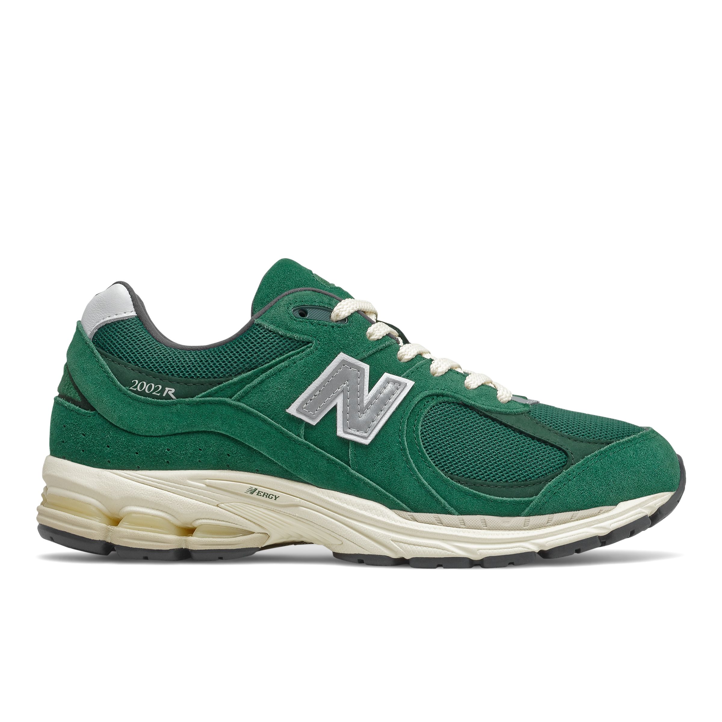 New Balance Men's 2002R in Green Leather, size 10