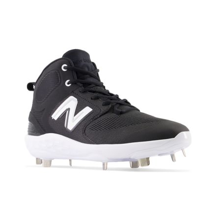 New Balance Men's Fresh Foam x 3000 V6 Metal Baseball Cleats, Size 11, Black/White