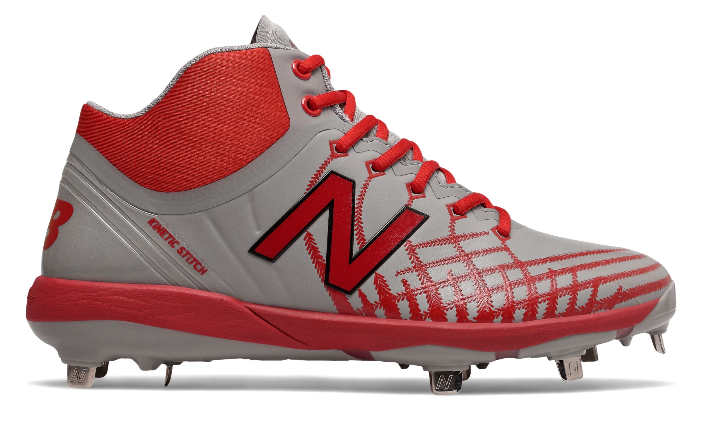 

New Balance Men's 4040v5 Mid-Cut Metal Red/Grey - Red/Grey