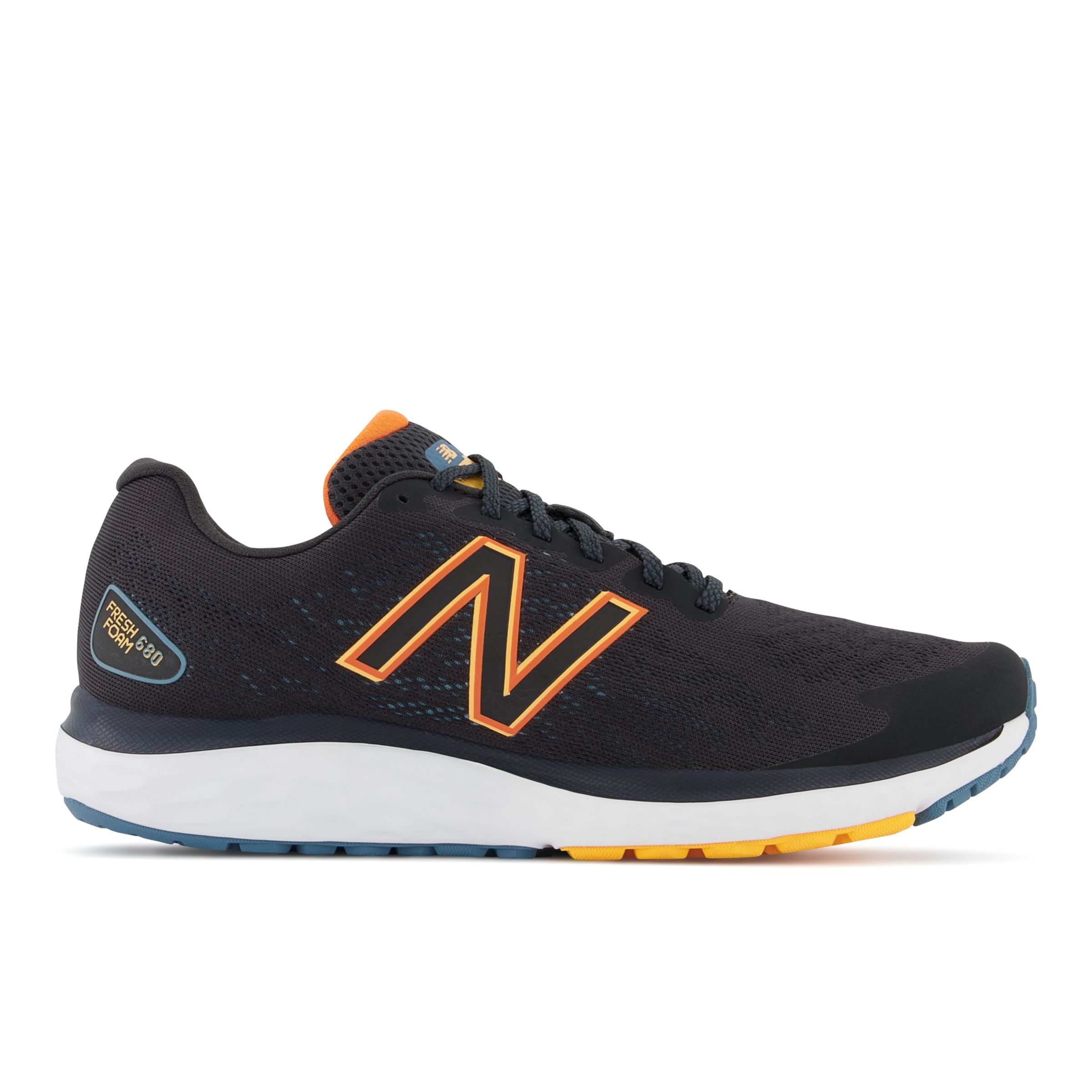 

New Balance Men's Fresh Foam 680v7 Black/Orange/Yellow - Black/Orange/Yellow