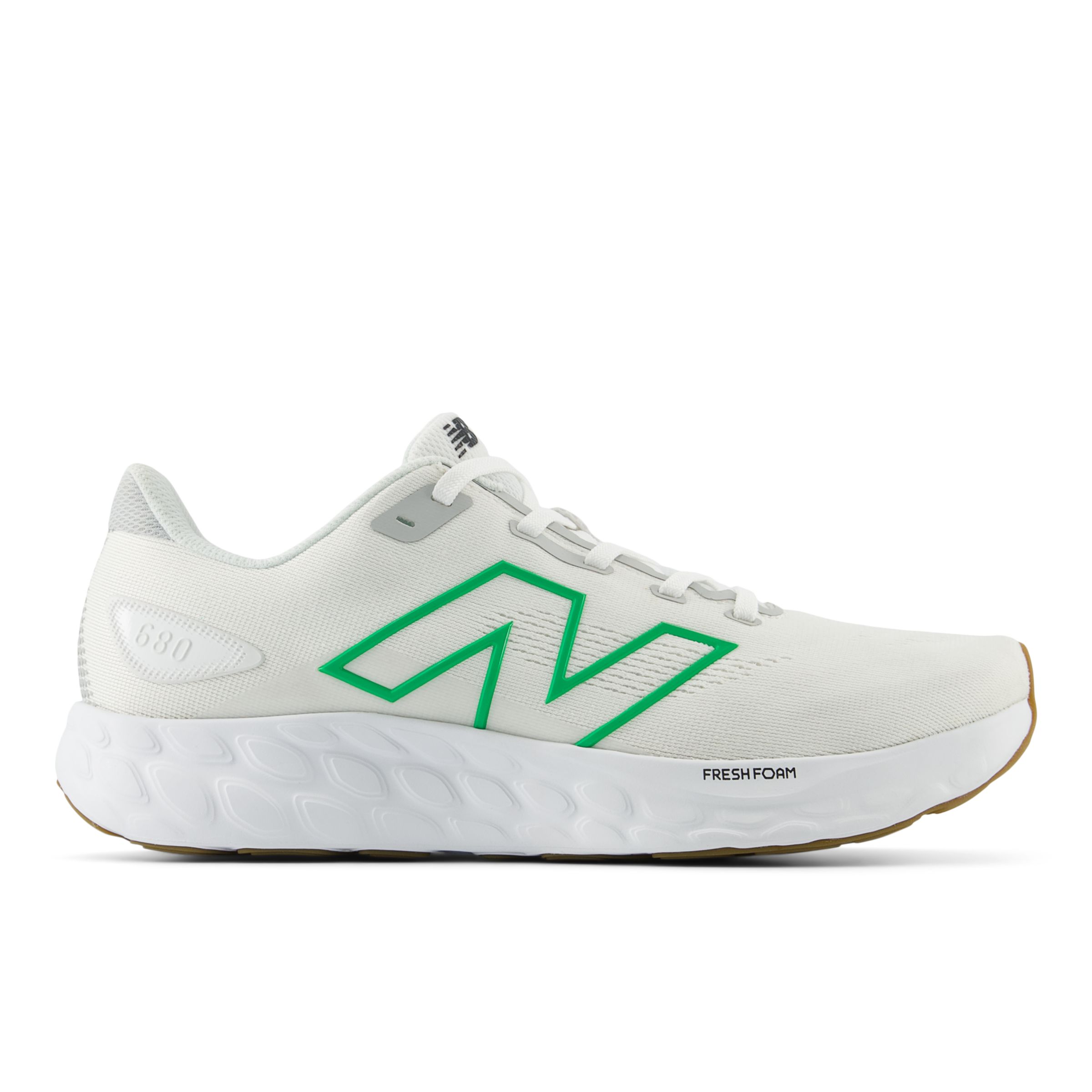 

New Balance Men's Fresh Foam 680v8 White/Grey/Green/Black - White/Grey/Green/Black