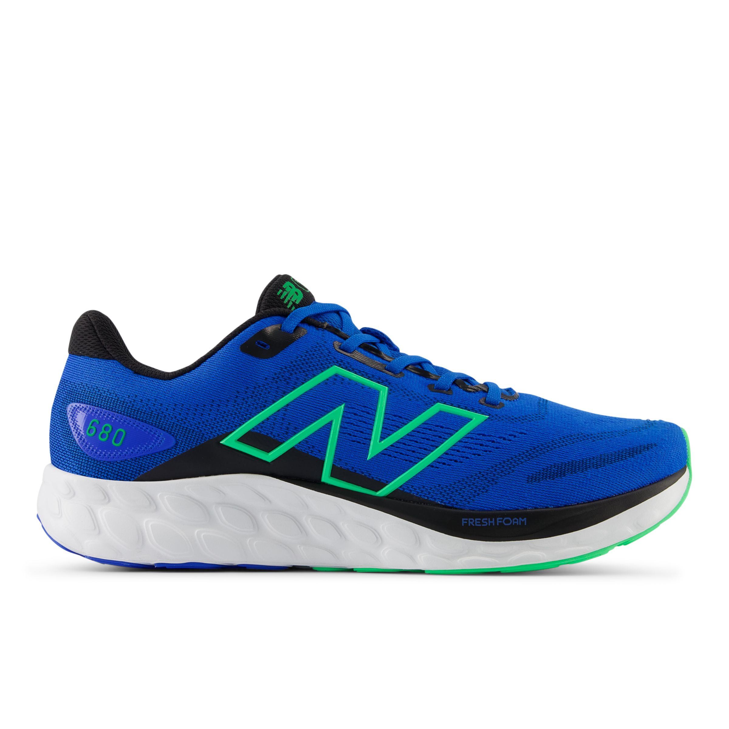 New Balance Herren Fresh Foam 680 v8 in Blau/Grün/Schwarz/Weiß, Textile, Größe 40.5