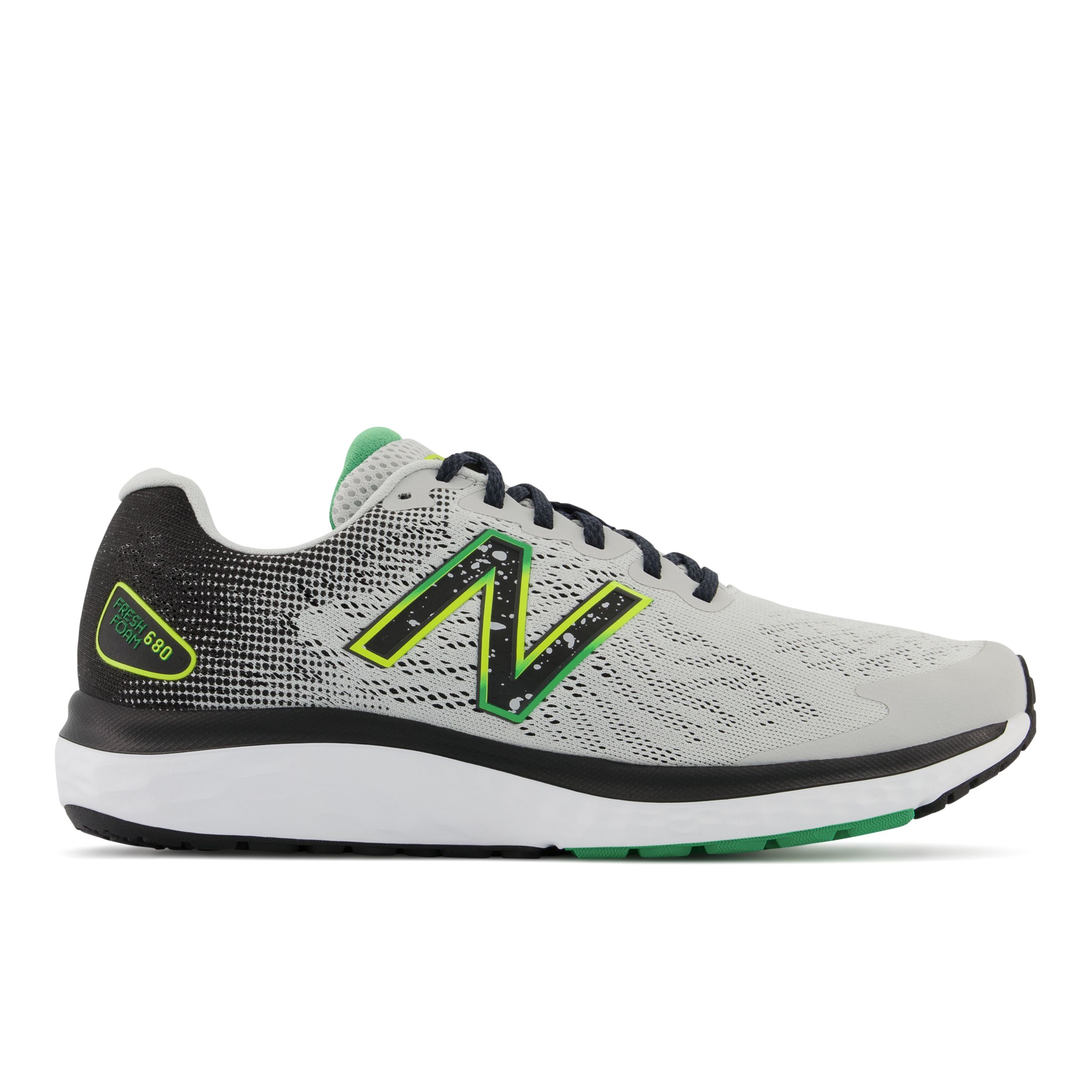 

New Balance Men's Fresh Foam 680v7 Grey/Black/Yellow - Grey/Black/Yellow