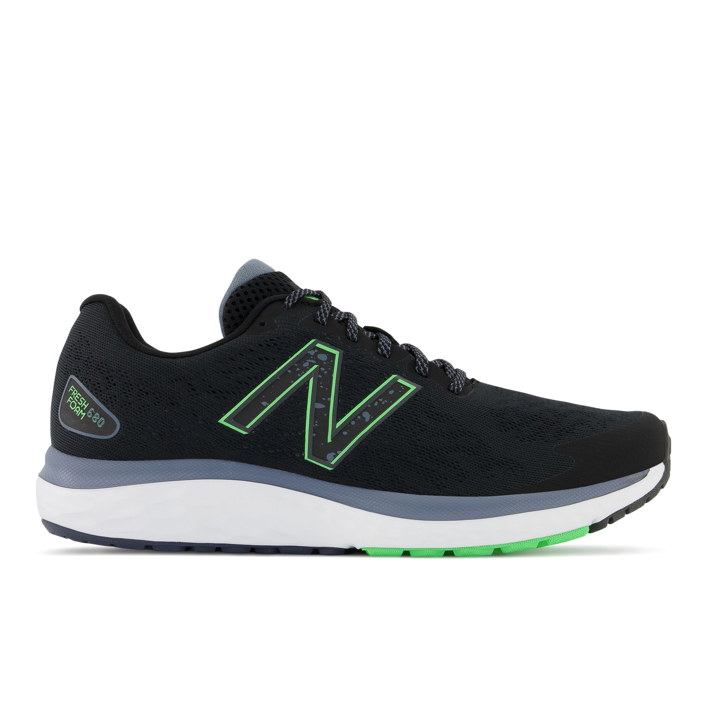 

New Balance Men's Fresh Foam 680v7 Black/Green - Black/Green