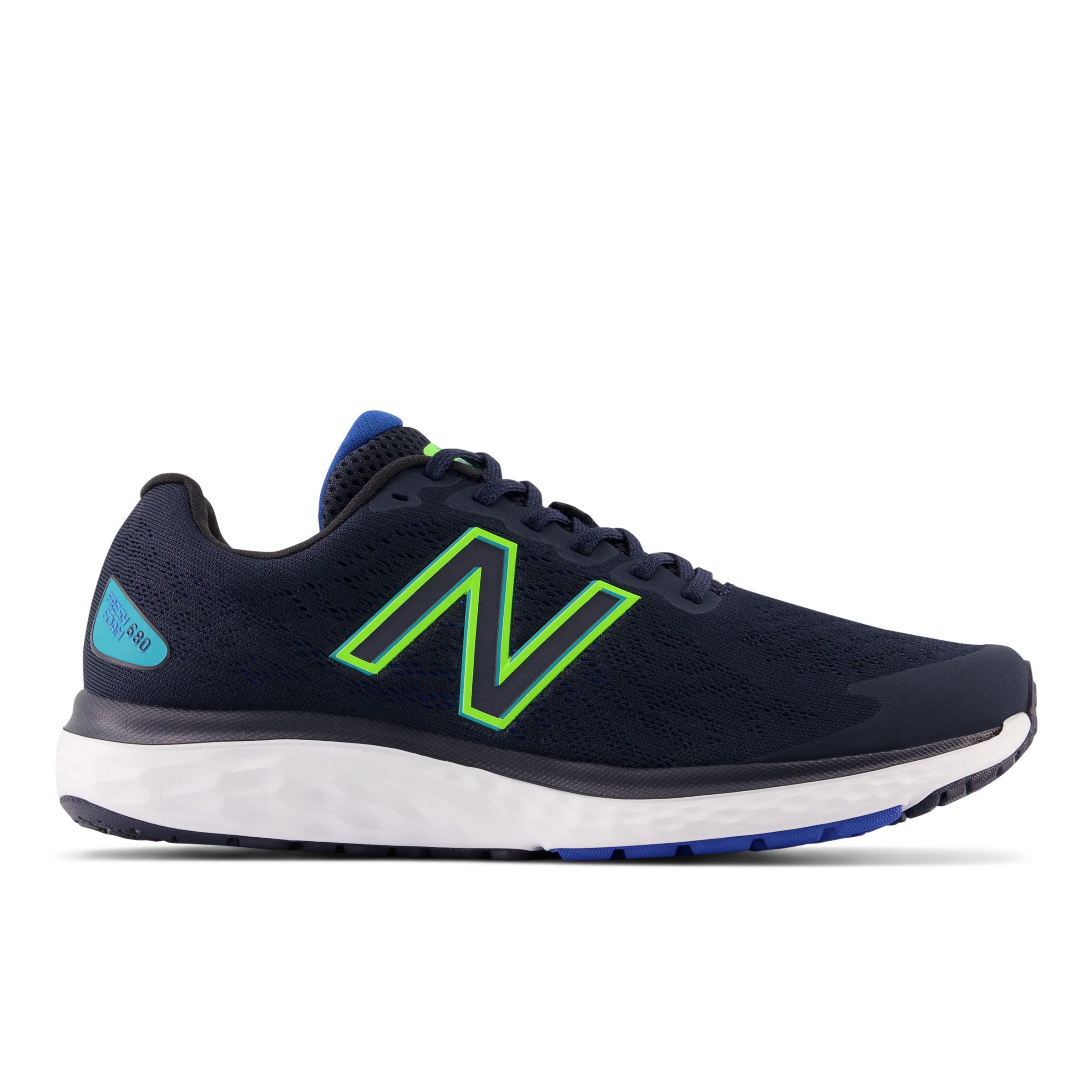 New Balance Men's Fresh Foam 680v7 in Blue/Green Mesh, size 6.5