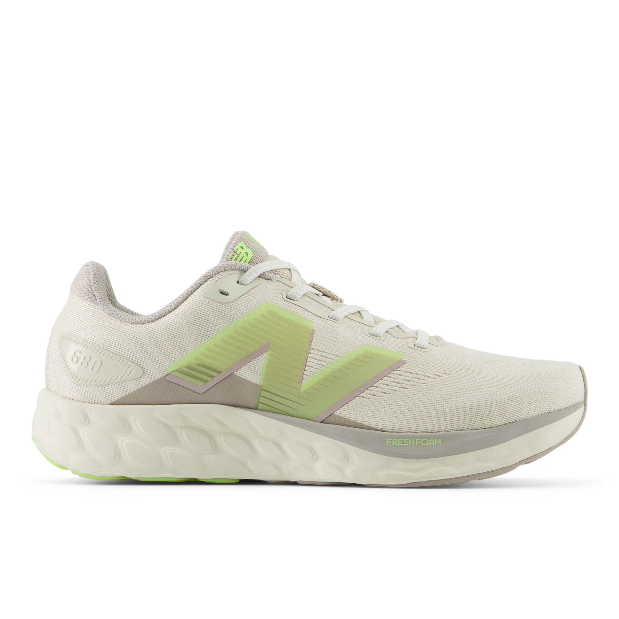 

New Balance Men's Fresh Foam 680v8 Beige/White/Grey/Green - Beige/White/Grey/Green