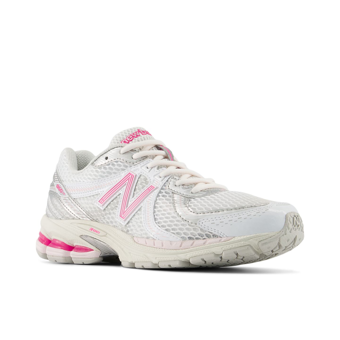 Мужские кроссовки New Balance 860v2, цвет: Белый / Розовый — фото 2