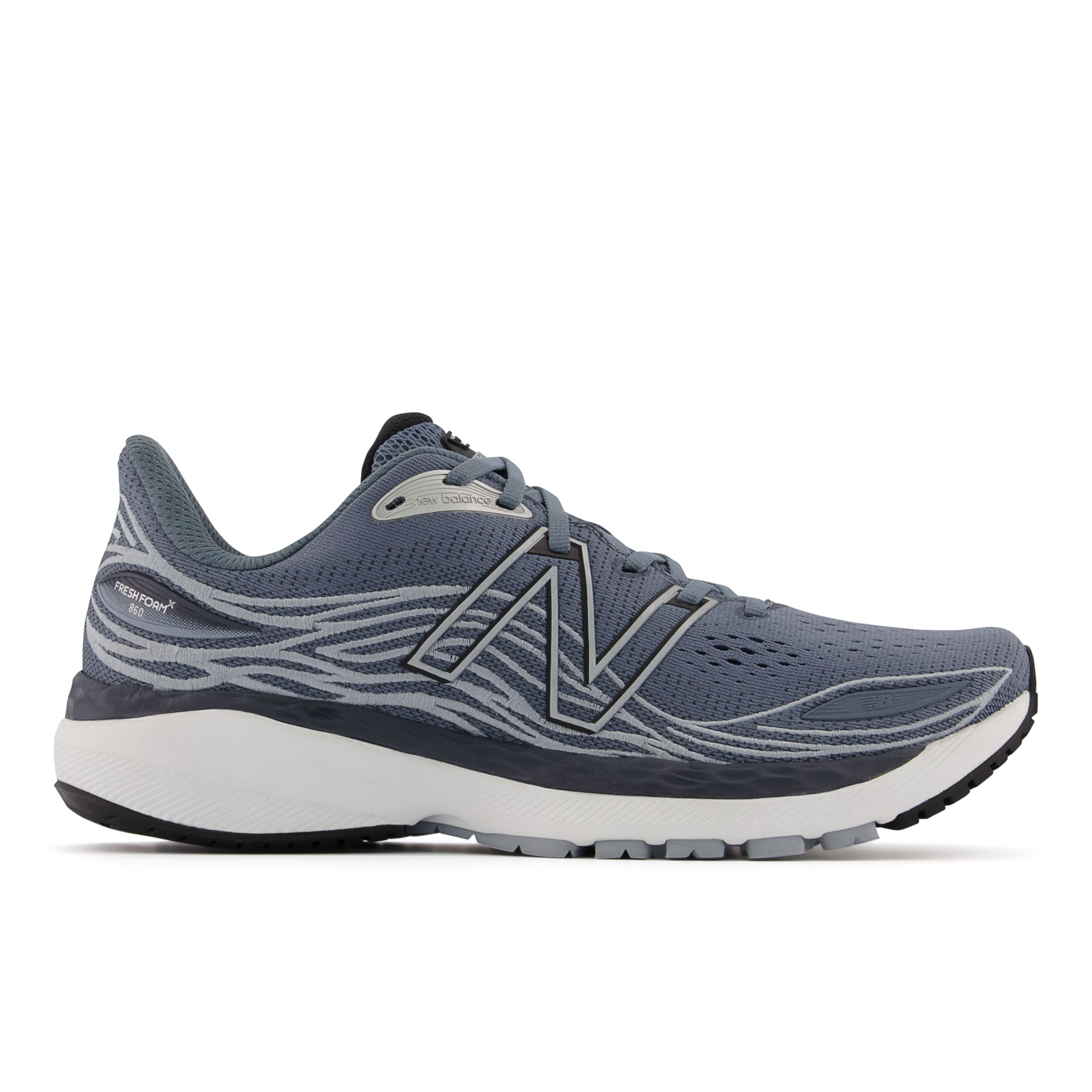 

New Balance Men's Fresh Foam X 860v12 Grey/Blue/Black - Grey/Blue/Black