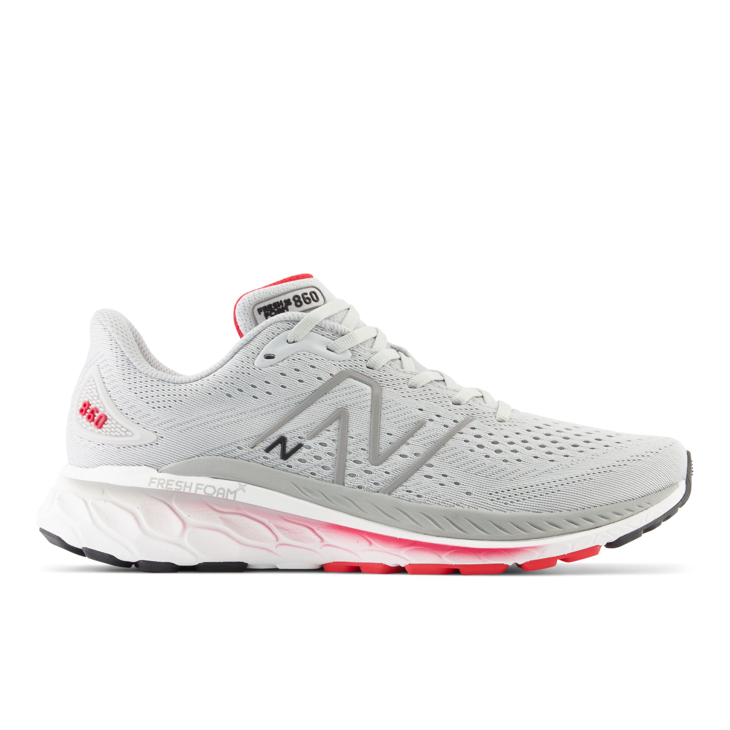 

New Balance Men's Fresh Foam X 860v13 Grey/Red/Black - Grey/Red/Black