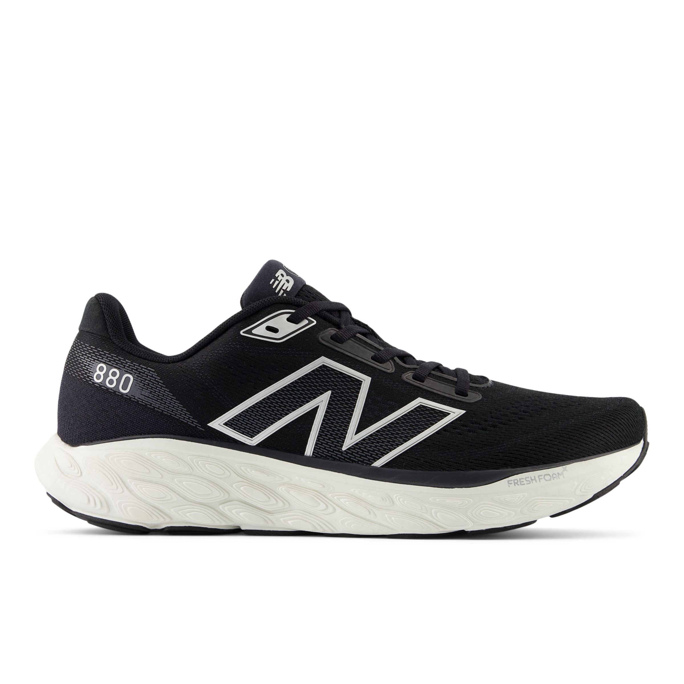 New Balance Men's Fresh Foam X 880v14 in Black/White/Grey Synthetic, size 9.5