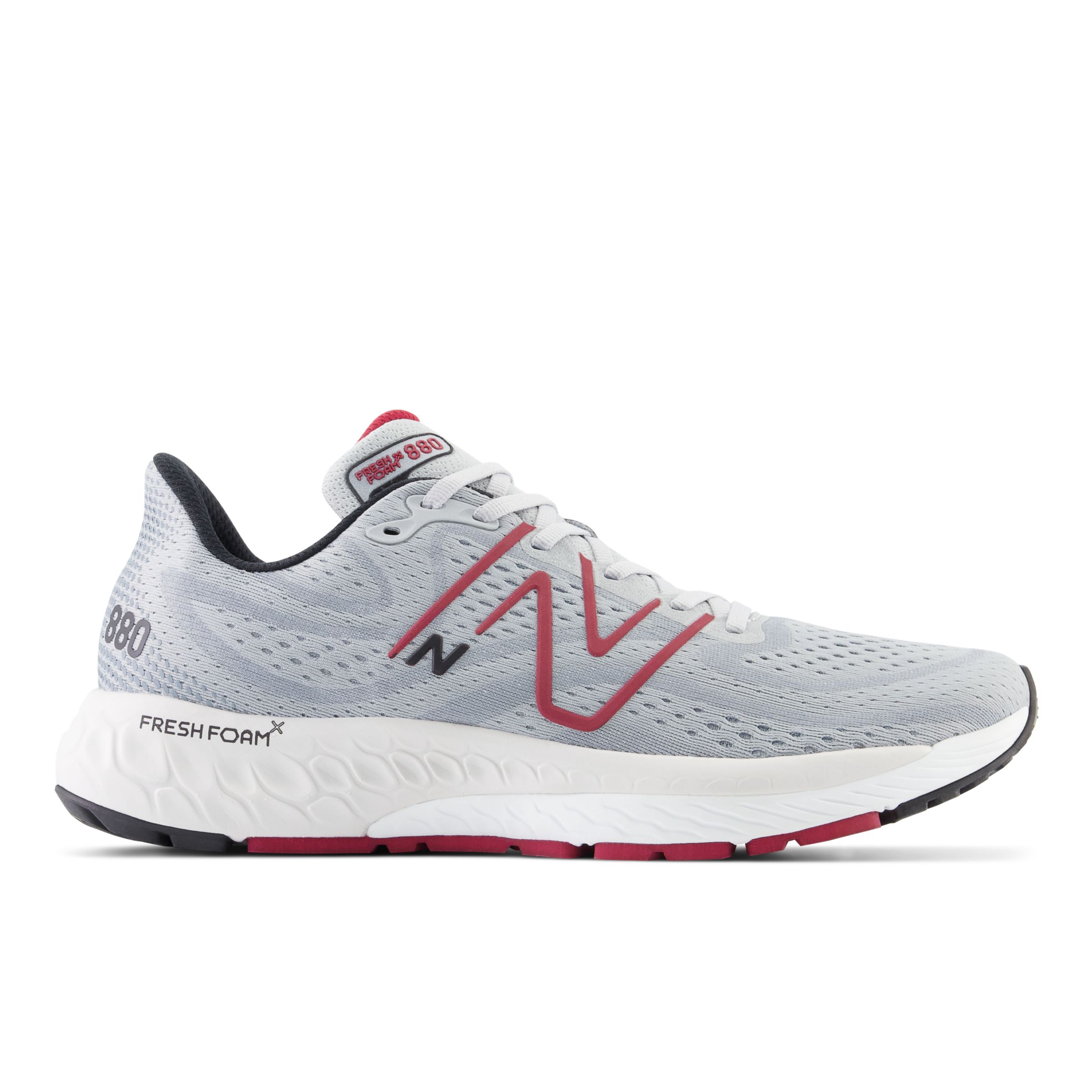 

New Balance Men's Fresh Foam X 880v13 Grey/Red/Black - Grey/Red/Black