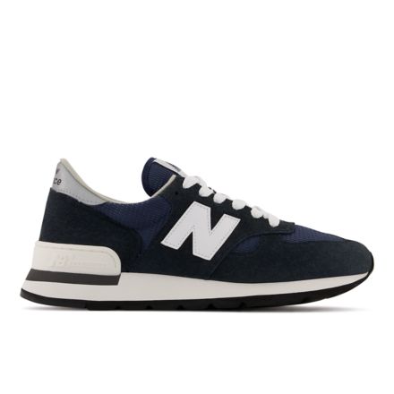 New balance 990 hot sale blue and white