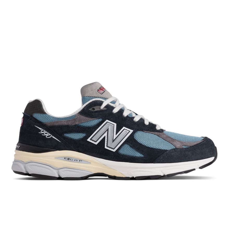 Made in USA New Balance 990v3 M990GY3 990 9.5 White grey