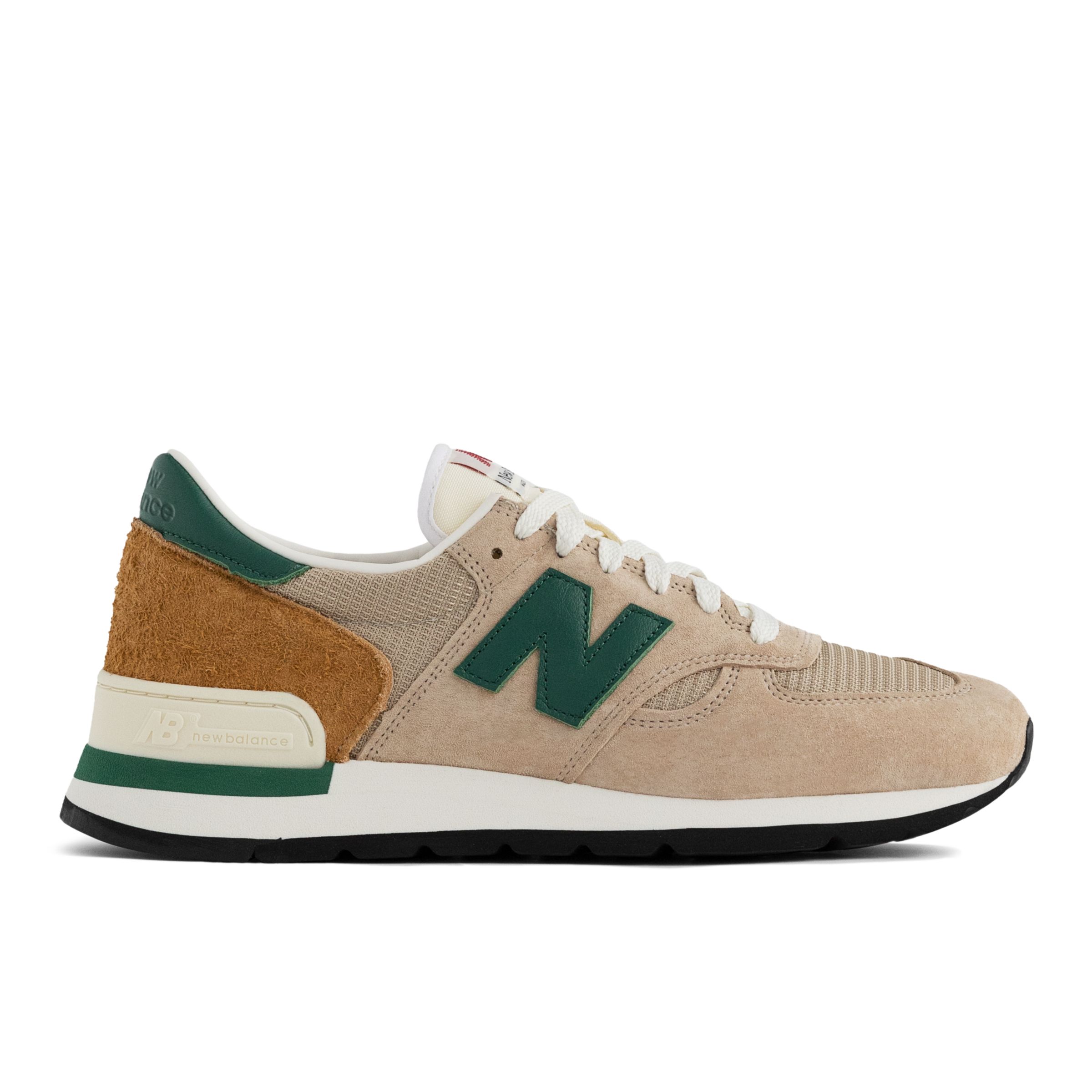 New Balance Men's MADE in USA 990 in Brown/Green Leather, size 4