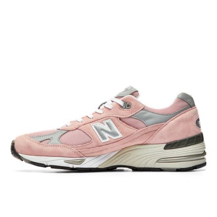 Made in UK 991V1, Pink with Grey with White, M991PNK
