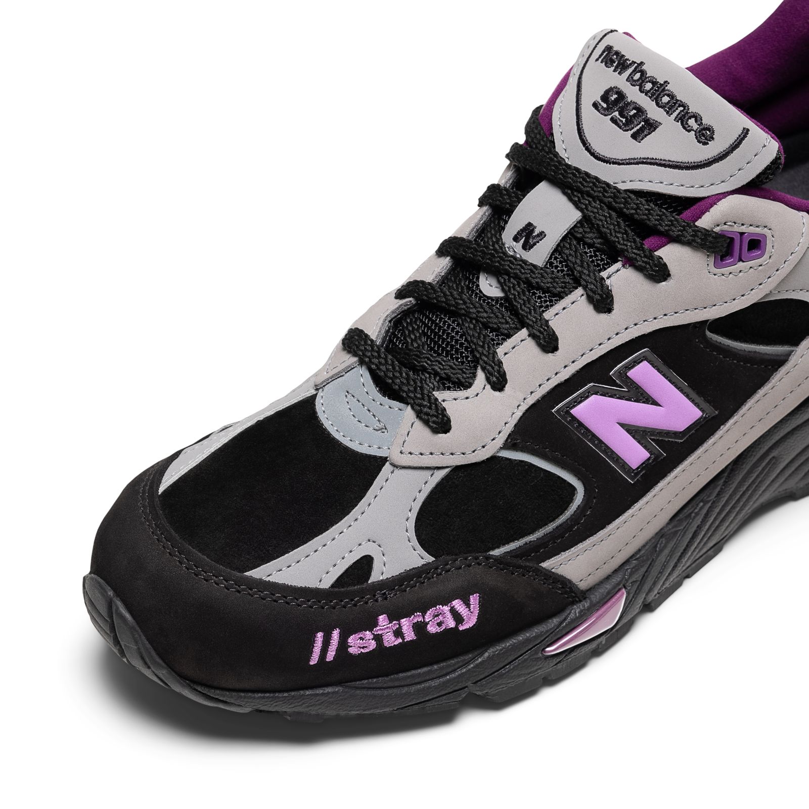 Stray Rats x New Balance 991 黒紫スニーカー 直販ストア www.m