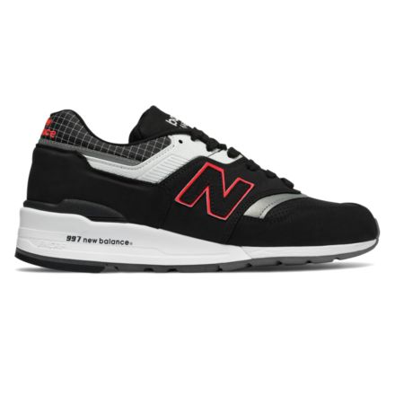 Made in USA 997, Black with White with Bright Cherry, M997CR