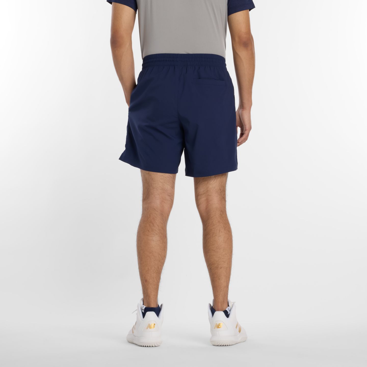 Мужские шорты New Balance Shohei Training Woven Short 7", цвет: Тёмно-синий — фото 4