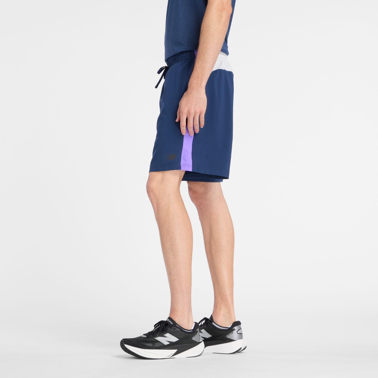 Мужские шорты New Balance Fast Days Short 7", цвет: Тёмно-синий — фото 2