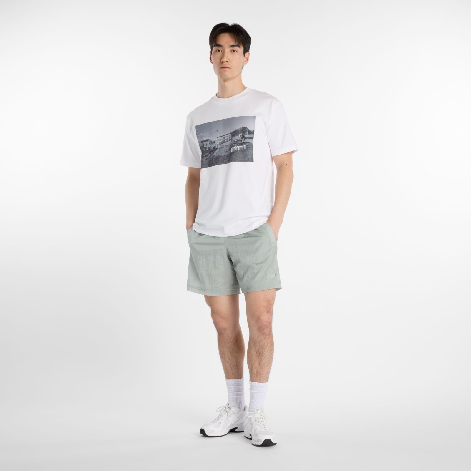 Мужские брюки New Balance Shohei Crinkle Nylon Short — фото 2