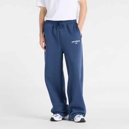 Trackside Fleece Pant, NB NAVY with SEA SALT, MB61M77ENNY