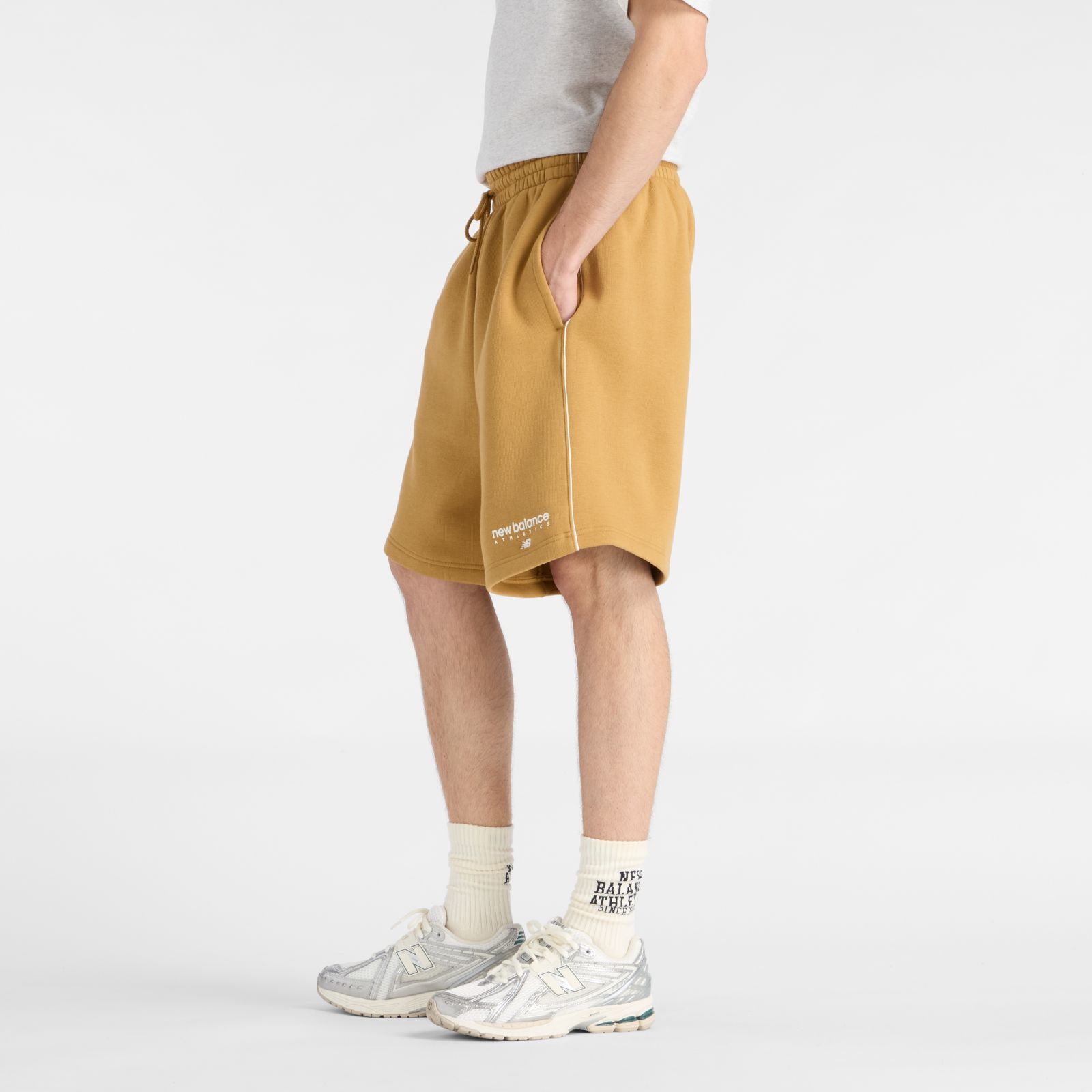 Мужские худи New Balance Trackside Fleece Short 7" — фото 3