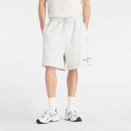 Trackside Fleece Short 7", Ash Heather with NB NAVY, MB61N38HAHH