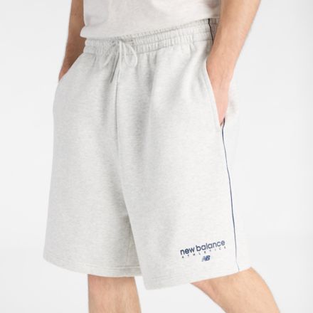 Trackside Fleece Short 7", Ash Heather with NB NAVY, MB61N38HAHH