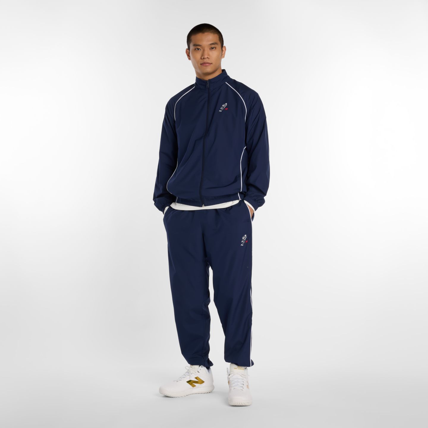 Мужские брюки New Balance Shohei Training Pant, цвет: Тёмно-синий — фото 2
