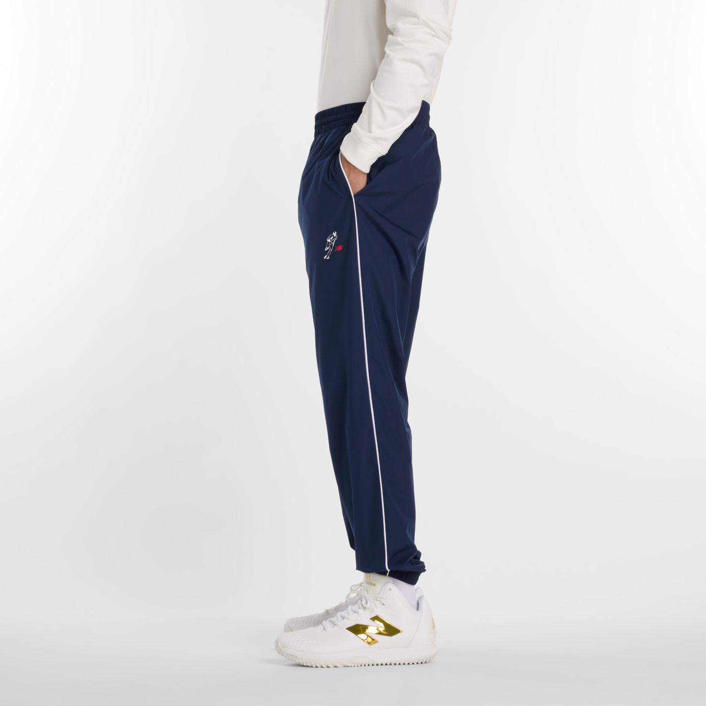 Мужские брюки New Balance Shohei Training Pant, цвет: Тёмно-синий — фото 4