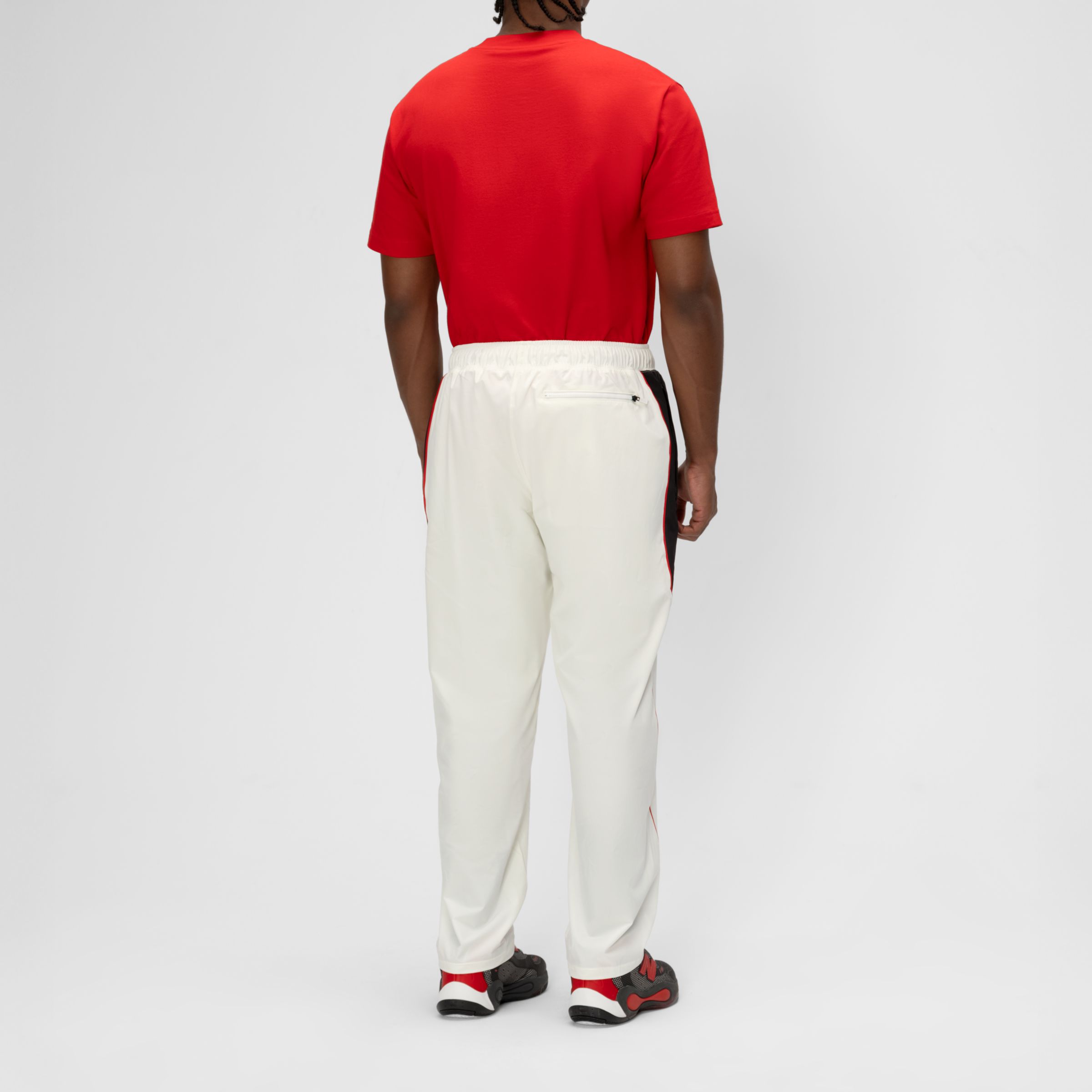 バスケットボールウーブンカラーブロックパンツ