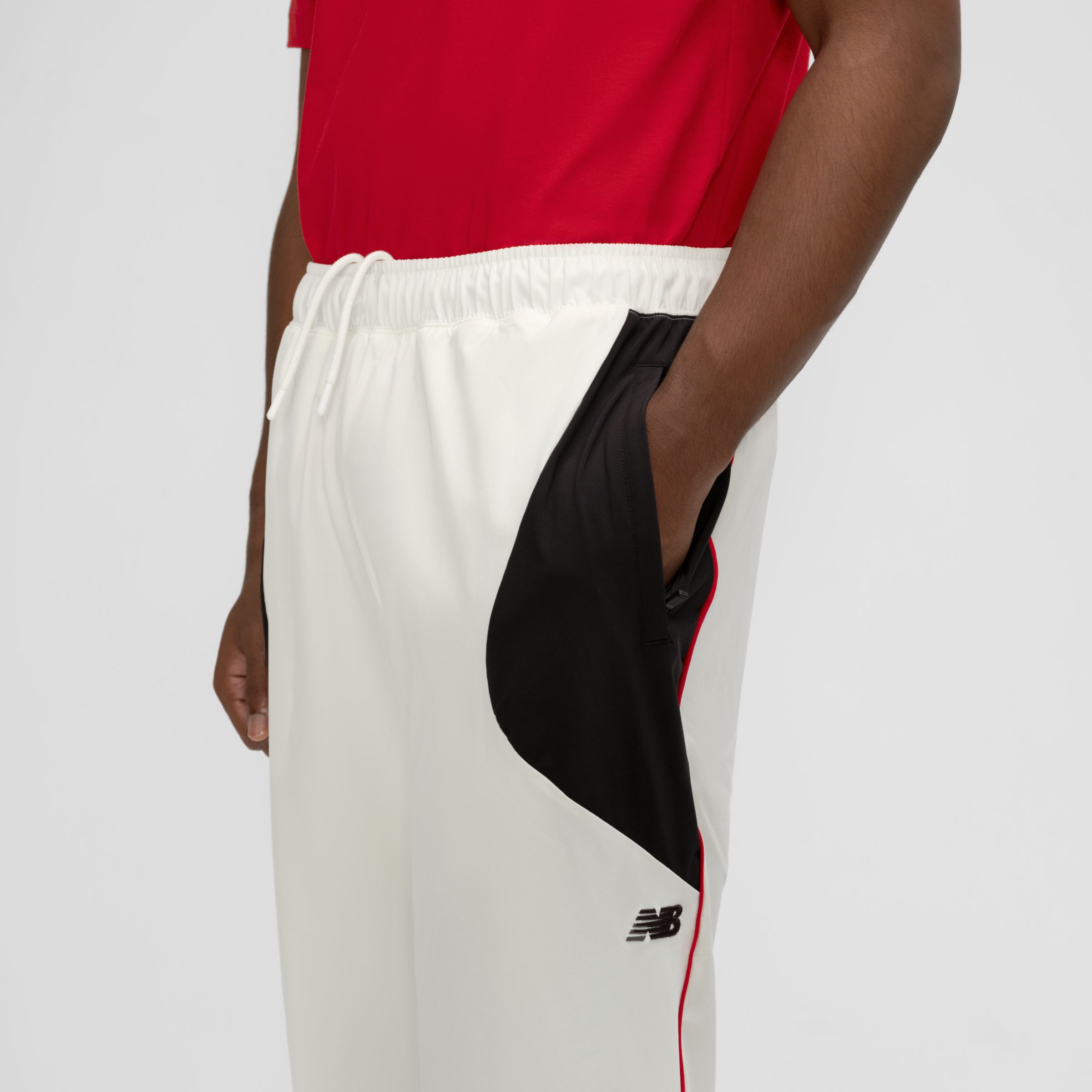 バスケットボールウーブンカラーブロックパンツ