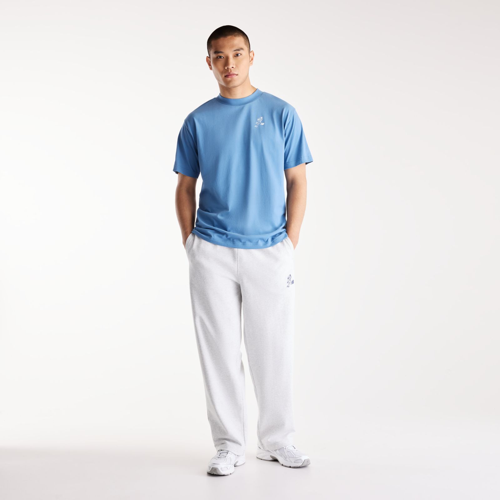 Мужские брюки New Balance Shohei Logo French Terry Pant — фото 2