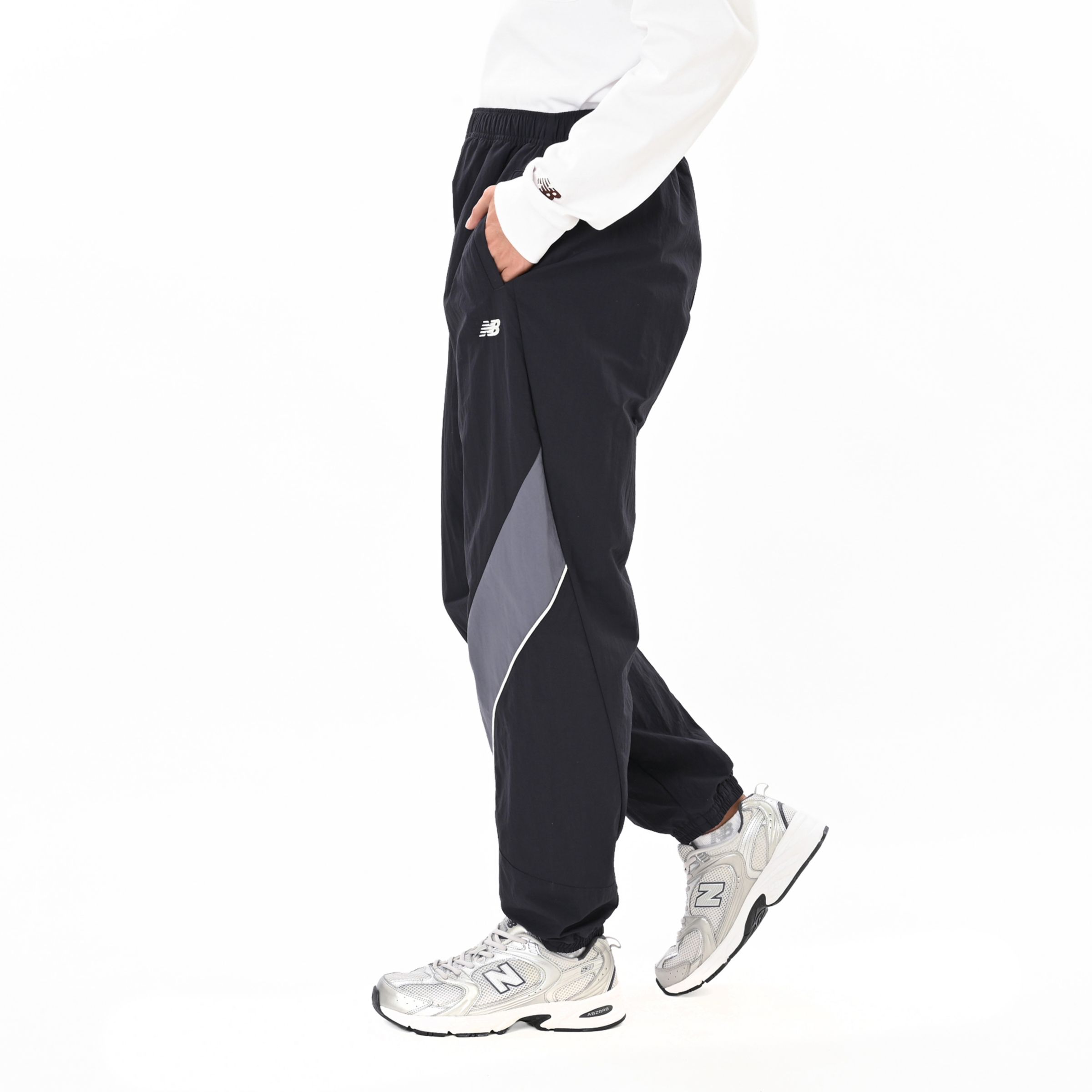 New Balance メンズタスランナイロンウーブンジョガーパンツ, MB62Q1Q1DRN
