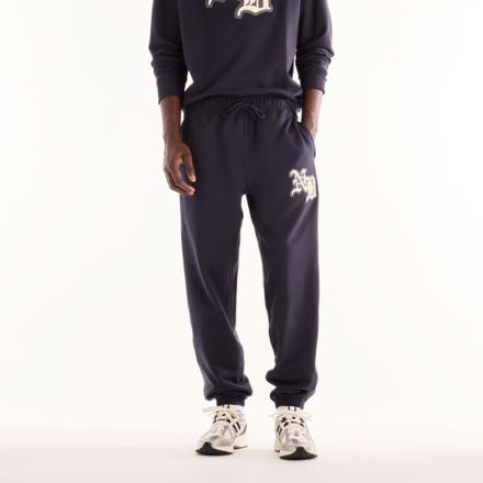 Pantalon universitaire &agrave; lettrage gothique, NUIT NOIRE, MB62R4V2DNT