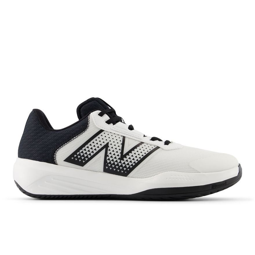 New Balance Men's 696 V4 Hard Court Tennis Shoes (White/Black)