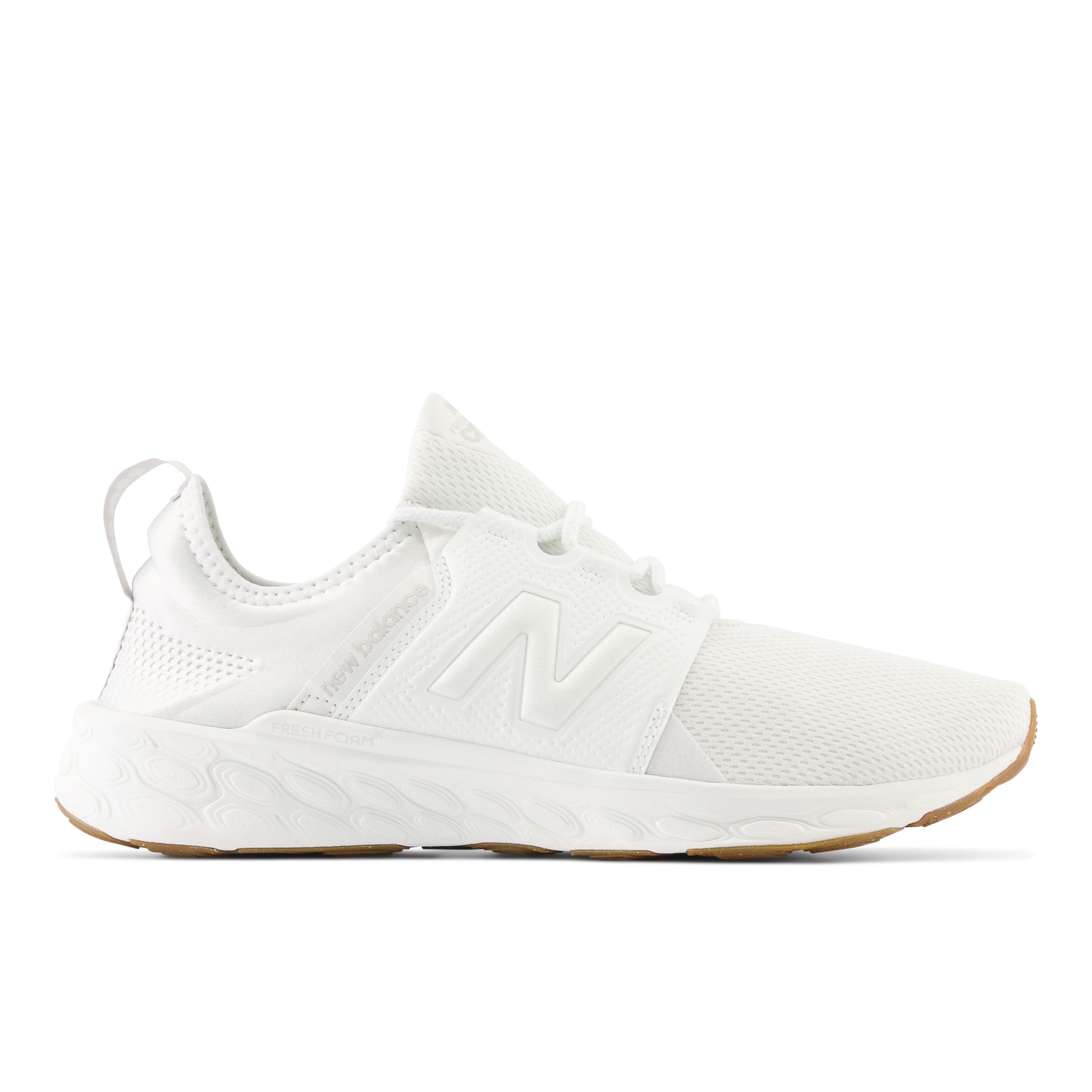 Shop New Balance Men's Fresh Foam X Cruz V3 Running Shoes In White/beige