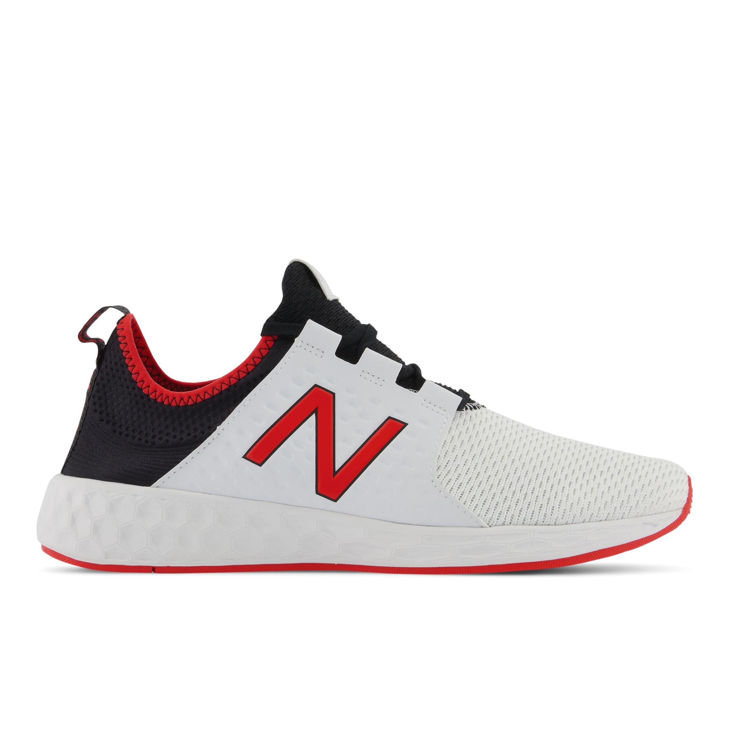 

New Balance Men's Fresh Foam Cruzv1 Reissue White/Black/Red - White/Black/Red