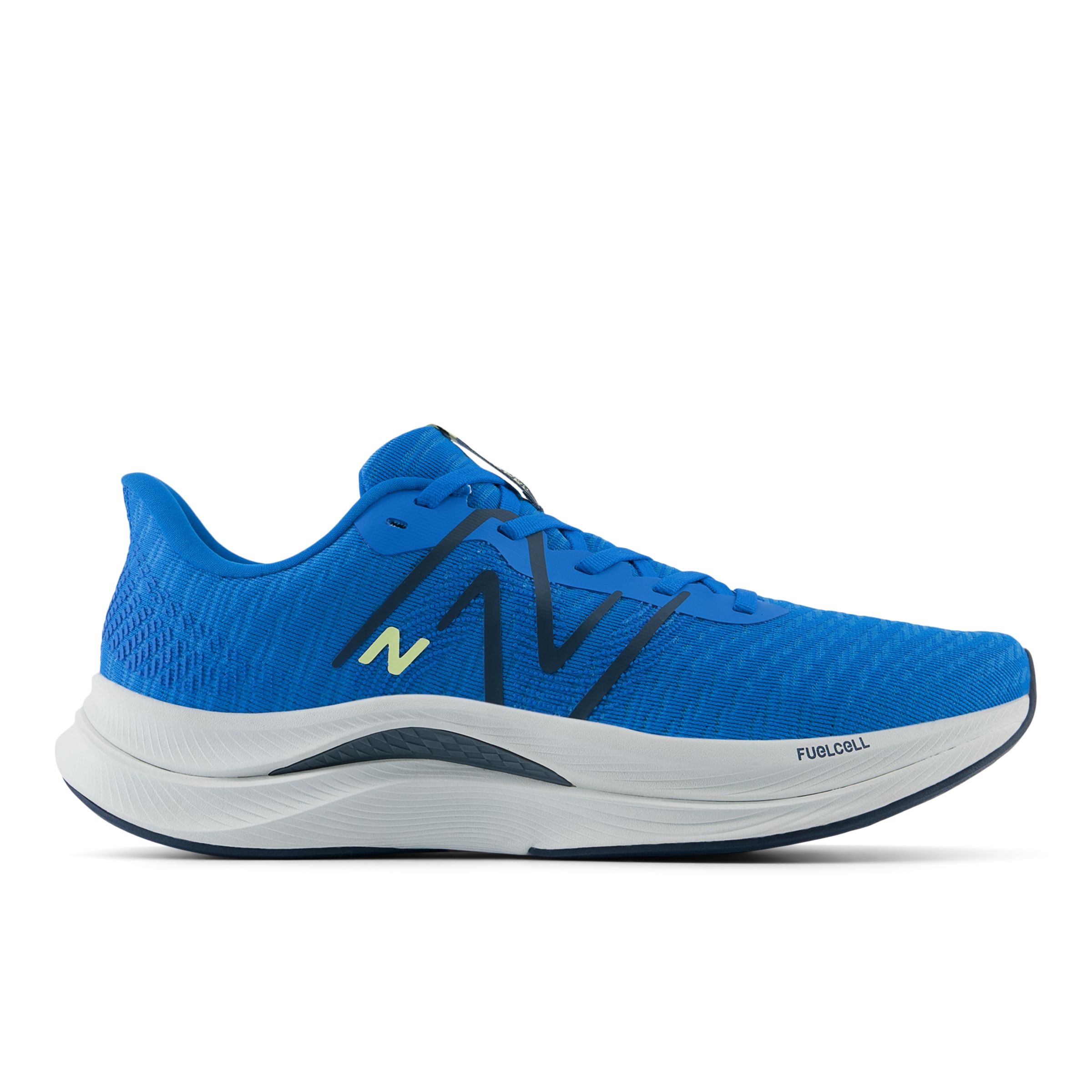 New Balance Men's FuelCell Propel v4 in Blue/Grey Synthetic, size 7