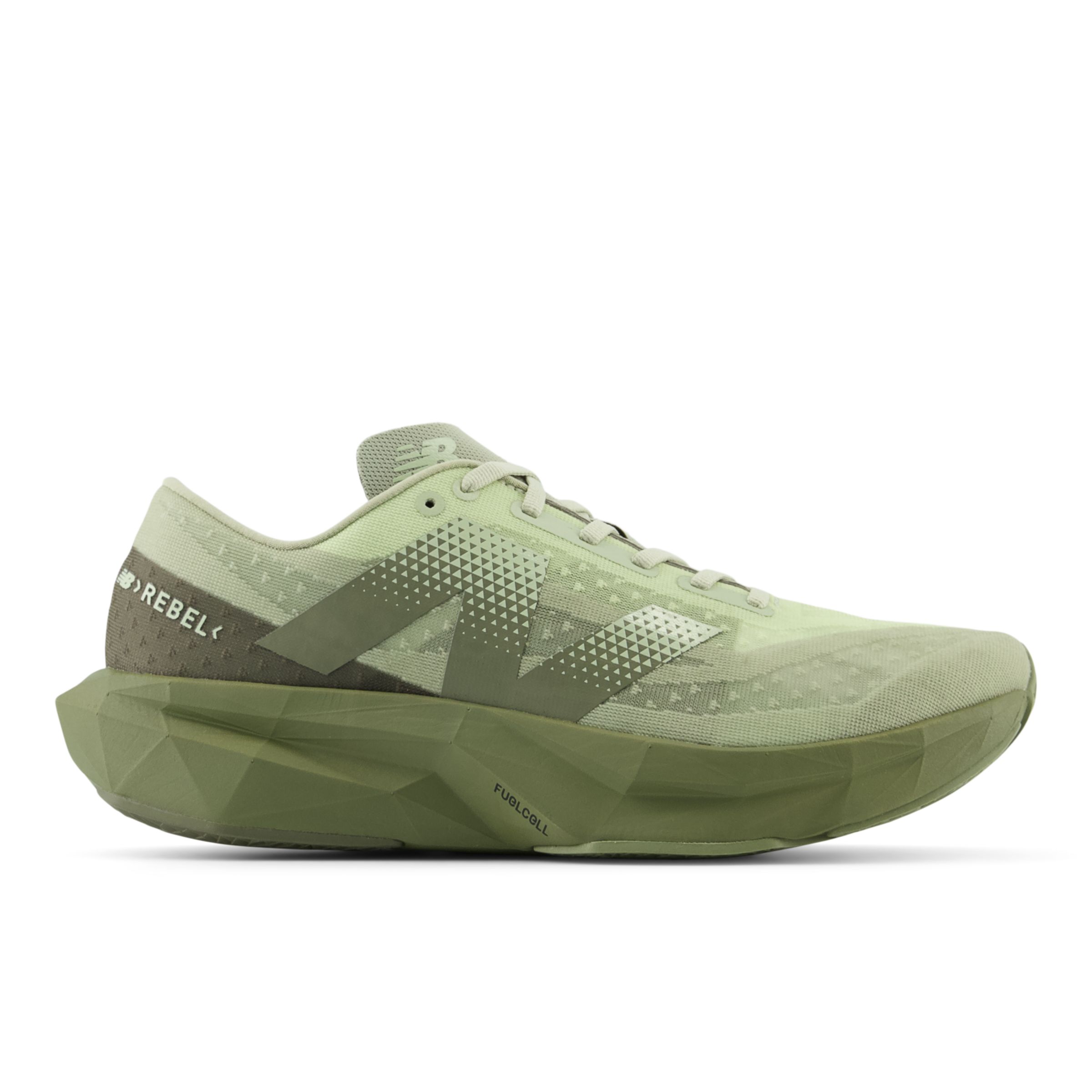 뉴발란스 New Balance FuelCell Rebel v4,Olivine with Dark Olivine and Dark Camo